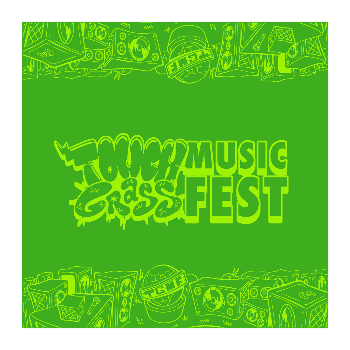 TGMF Oversized Lime Green Silk Scarf