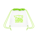 TGMF Logo Lime Green Clear Cinch Bag