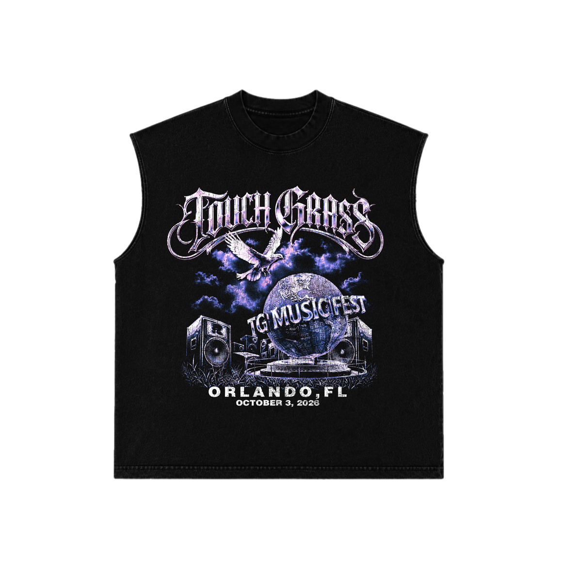 TGMF World Black 26 Lineup Muscle Tee