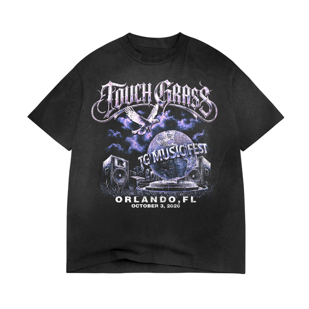 TGMF WORLD WASHED BLACK 26 LINEUP TEE
