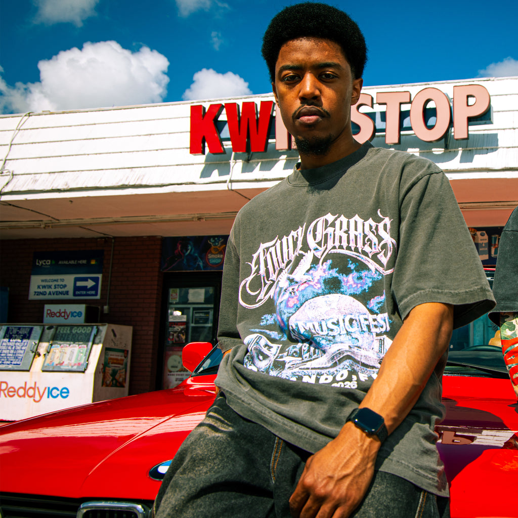 TGMF WORLD WASHED BLACK 26 LINEUP TEE