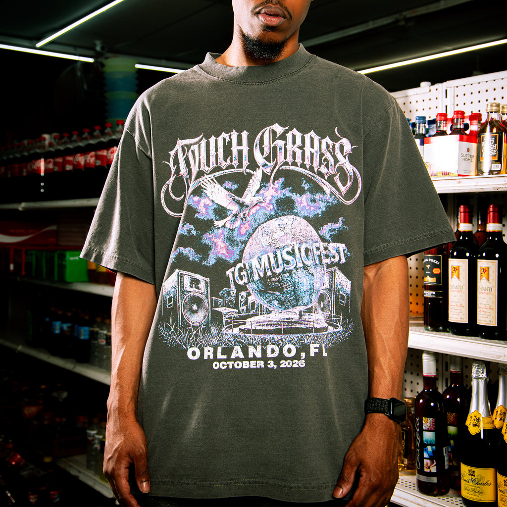 TGMF WORLD WASHED BLACK 26 LINEUP TEE