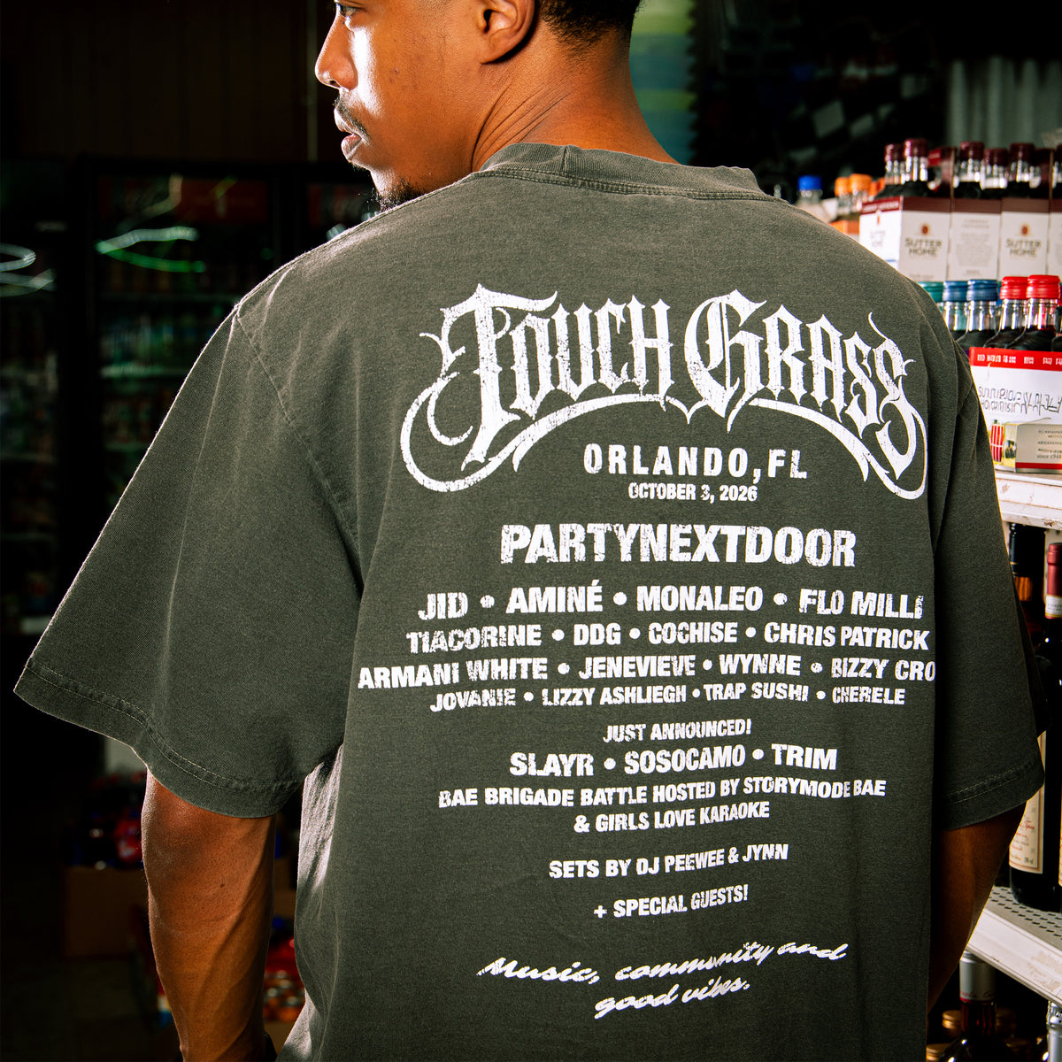 TGMF WORLD WASHED BLACK 26 LINEUP TEE