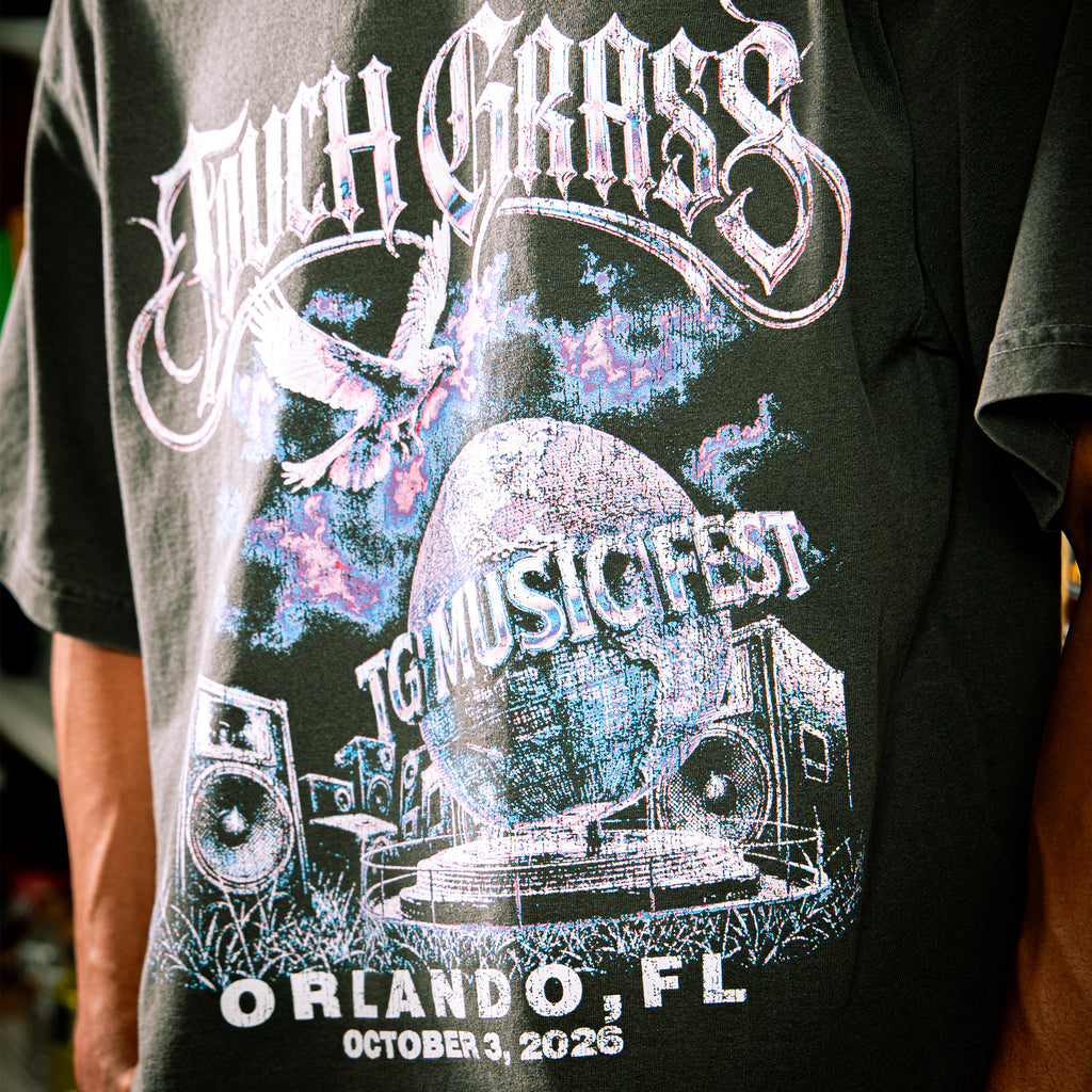 TGMF WORLD WASHED BLACK 26 LINEUP TEE