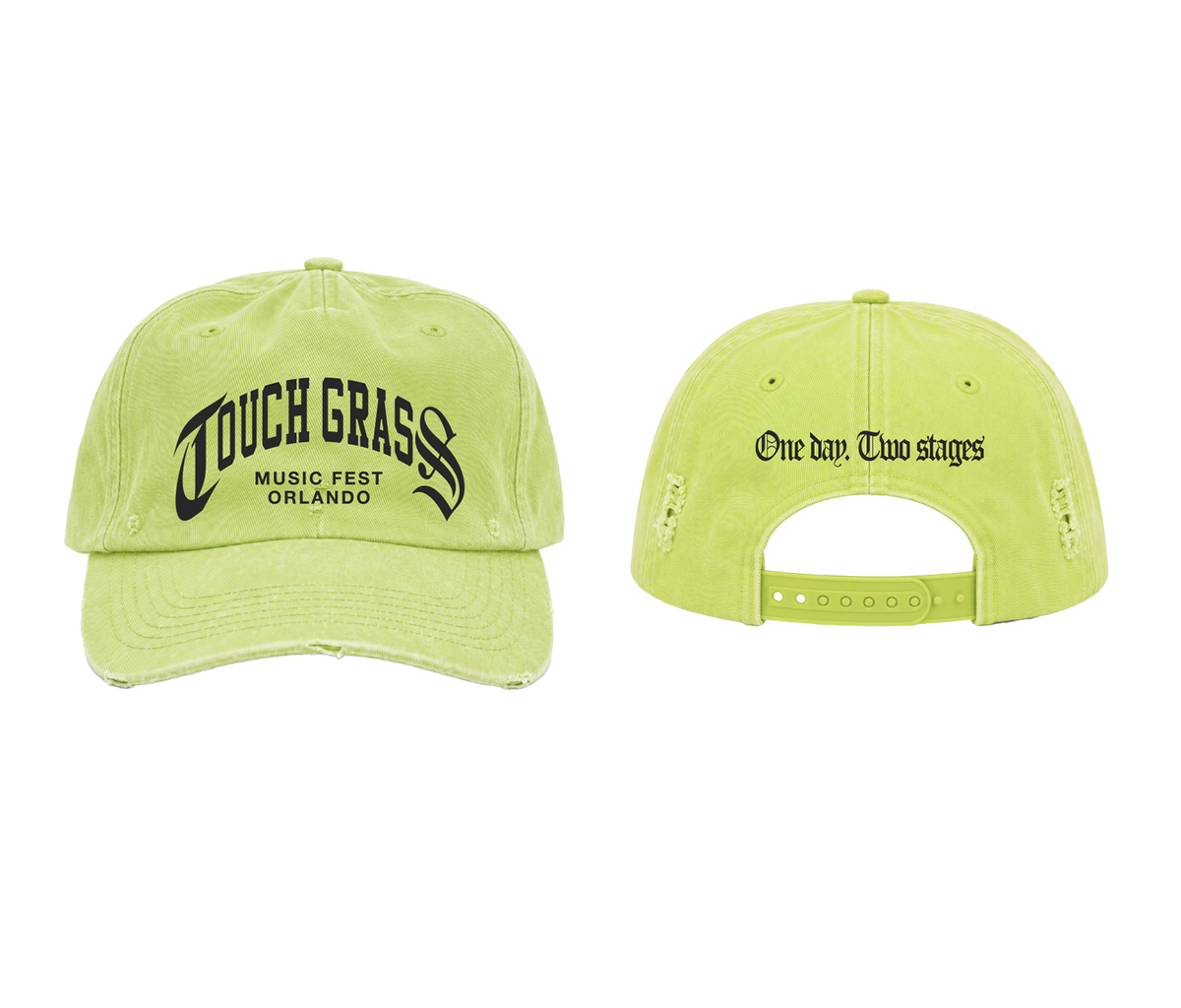 TGMF Arched Crest Washed Volt Dad Hat