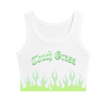 TGMF Touch Flame White Crop Tank